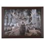Plateau sur pieds BJARKA, à motif cerf, brun-gris-blanc, 43x33x7cm