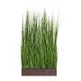 Séparation de pièce en vulpin décoratif WINNIE dans un bac en plastique, vert, 70x20x125cm