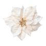Étoile de Noël en velours SINFE, crème, Ø 18 cm