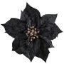 Étoile de Noël en velours SINFE, noir, Ø 18 cm