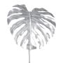 Feuille artificielle Philodendron Monstera Deliciosa MENKIS, argent métallique, 90cm