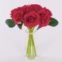 Bouquet de roses artificielles GAUTAM, rouge, 25cm