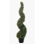 Buis artificiel en spirale TOM, pot décoratif, crossdoor, 120 cm
