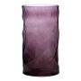 Vase à fleurs en verre WELVIN à motif losange, violet, 25 cm, Ø 14 cm