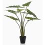Plante artificielle Alocasia Sanderiana MUNAY en pot décoratif, vert, 100cm