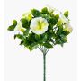 Fleur artificielle pétunia FINVON sur tige, crossdoor, blanche, 27 cm
