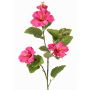 Branche décorative d'hibiscus TELSIMA avec fleurs, fuchsia, 80cm