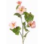 Branche décorative d'hibiscus TELSIMA avec fleurs, rose clair, 80cm