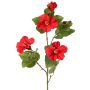 Branche décorative d'hibiscus TELSIMA avec fleurs, rouge, 80 cm