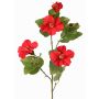 Branche décorative d'hibiscus TELSIMA avec fleurs, rouge, 80cm