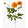 Dahlia artificiel NAXOS avec des fleurs, orange-jaune, 70cm