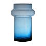 Vase à fleurs JUSTO, verre recyclé, bleu-transparent, 25cm, Ø16cm