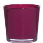 Pot de fleurs en verre ALENA, magenta, 11cm, Ø11,5cm