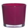 Pot de fleurs en verre ALENA, magenta, 12,5cm, Ø14,5cm