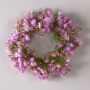 Couronne de gypsophile artificielle LITAGO, rose-violet, Ø20cm