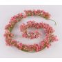 Guirlande de gypsophile artificielle LITAGO, rose-fuchsia, 180cm