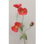 Branche fleurie artificielle Pavot OXANDRINE, rouge, 60cm