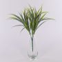 Roseau artificiel KANZILE sur piquet, vert-blanc, 30cm