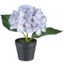 Fleur décorative Hortensia LENDYN en pot décoratif, violet clair, 20cm