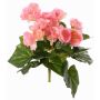 Bégonia artificiel BIRMA sur tige, rose, 20cm, Ø3-5cm