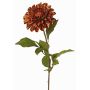 Dahlia en velours TINFAS, cuivre, 60cm, Ø13cm