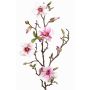 Magnolia artificiel MARGA, rose-fuchsia, 80cm, Ø6-8cm