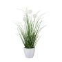 Herbe artificielle Linaigrette BORFI en pot décoratif, panicules, blanc, 35cm