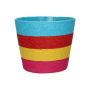 Panier à fleurs NERIONKO MULTI, turquoise-rouge-jaune-rose, 13 cm, Ø 15,5 cm