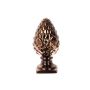 Figurine en forme de pomme de pin au style vintage EUWIN sur socle, cuivre, 11x11x22cm