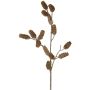 Branche de sapin décorative LONGIH avec pommes de pin, marron-blanc, 75 cm