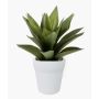Agave artificiel DESIREE, pot en terre cuite, vert, 30cm, Ø25cm