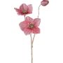 Branche artificielle Rose de Noël GRIMFAL, rose fuchsia, 55cm