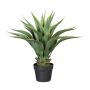 Plante succulente artificielle Agave americana GLURM en pot décoratif, vert-gris, 55cm