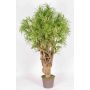 Dracaena Reflexa Jamaica artificiel KAREG, tronc en bois véritable, vert-jaune, crossdoor, 225cm - Made in Italy