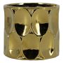 Cache-pot élégant en céramique MANUKO, or brillant, 12,5cm, Ø13,4cm