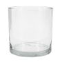Photophore en verre cylindrique SANSA OCEAN, recyclé, transparent, 10cm, Ø10cm