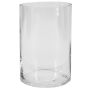 Vase cylindrique en verre SANSA OCEAN, recyclé, transparent, 15cm, Ø10cm
