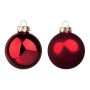 Boule de Noël CLARIBELLE, finition mate-brillante, 36 pièces, rouge bordeaux, Ø 4 cm
