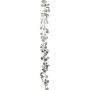 Guirlande artificielle d'eucalyptus KEMNIR avec des fleurs, enneigée, blanc-vert, 175cm