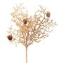 Branche décorative Corail AGAMS avec des pommes de pin, brun, 30cm