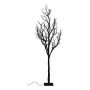 Tronc d'arbre artificiel sans feuillage GLOVIR sur socle, LED, avec branches, noir, 105 cm