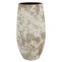 Vase en céramique AROON avec veinures, blanc antique, 50 cm, Ø 26 cm
