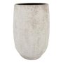Vase en céramique VEMIL, moucheté, blanc, 50 cm, Ø 29 cm
