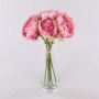 Bouquet de pivoines artificielles LISSADA, rose-fuchsia, 30 cm
