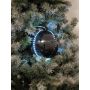 Boule de sapin de Noël LUVELIA avec LEDs, 5 pièces, noir brillant, Ø8cm