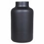 Vase de table en verre SIARA, noir mat, 25cm, Ø15cm