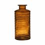 Vase en verre STUART rainuré, forme bouteille, orange-marron-transparent, 31cm, Ø14,5cm