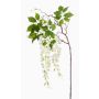 Branche artificielle de glycine NISSRINE avec fleurs, blanc, 145cm