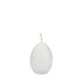 Bougies en forme d'œuf de Pâques LEONITA, blanches, 6 cm, 4,5 cm, 7 h - Fabriquées en Allemagne
