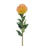 Fleur artificielle Leucospermum Protea XIFANG, orange-jaune, 75cm